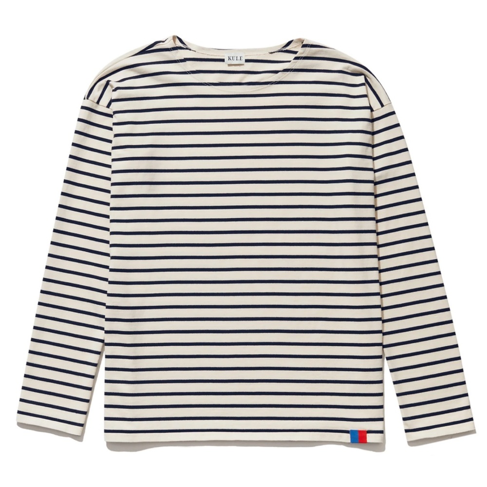 KULE The boyfriend cream and navy XS